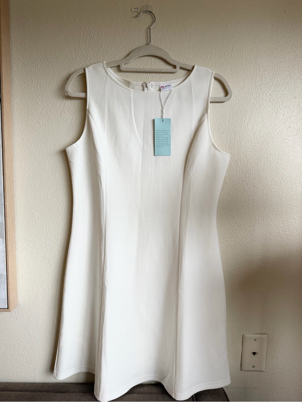 Classic White Sleeveless A-Line Dress- NWT!!